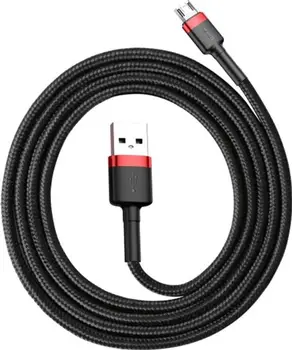 Кабель Baseus USB to microUSB Cafule 1m Red/Black (CAMKLF-B91)