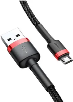 Кабель Baseus USB to microUSB Cafule 1m Red/Black (CAMKLF-B91)