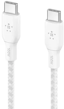 Кабель Belkin Boost Up Charge USB-C to USB-C 2m White (CAB014BT2MWH)