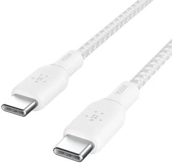 Кабель Belkin Boost Up Charge USB-C to USB-C 2m White (CAB014BT2MWH)