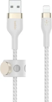 Кабель Belkin Braided Silicone USB-A to Lightning 1m White (CAA010BT1MWH)