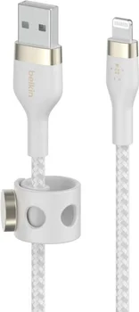 Кабель Belkin Braided Silicone USB-A to Lightning 1m White (CAA010BT1MWH)