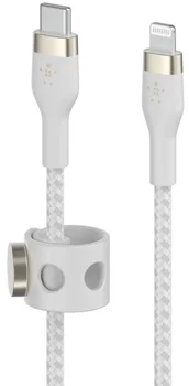 Кабель Belkin Braided Silicone USB Type-C to Lightning 1m White (CAA011BT1MWH)
