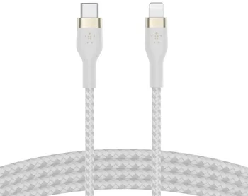 Кабель Belkin Braided Silicone USB Type-C to Lightning 1m White (CAA011BT1MWH)