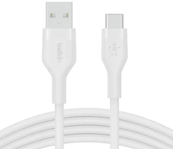 Кабель Belkin USB-A to USB-C Silicone 2m white (CAB008BT2MWH)