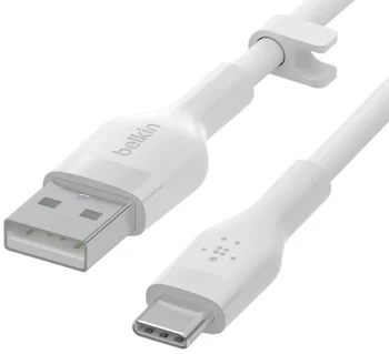 Кабель Belkin USB-A to USB-C Silicone 2m white (CAB008BT2MWH)