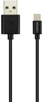Кабель Canyon USB2.0 AM/Lightning Black 1m (CNS-MFICAB01B)