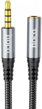 Кабель Hoco UPA20 3.5mm to 3.5mm 1m Metal Gray