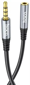 Кабель Hoco UPA20 3.5mm to 3.5mm 1m Metal Gray