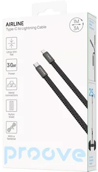 Кабель Proove AirLine Type-C to Lightning 30W (1m) Black (CCAI30002101)