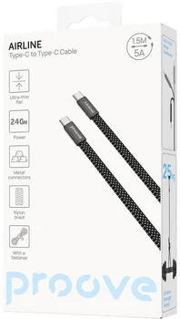 Кабель Proove AirLine Type-C to Type-C 240W (1.5m) Black (CCAI24002201)