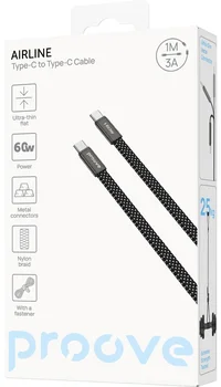 Кабель Proove AirLine Type-C to Type-C 60W (1m) Black (CCAI60002201)