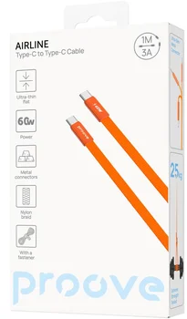 Кабель Proove AirLine Type-C to Type-C 60W (1m) Orange (CCAI60002218)