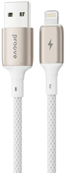Кабель Proove Dense Metal Lightning 2.4A (1m) White (CCDM20001102)