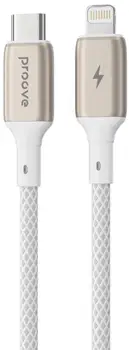 Кабель Proove Dense Metal Type-C to Lightning 27W (1m) White (CCDM27002102)