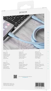 Кабель Proove Eternal Type-C to Type-C 60W (2m) Light Blue (CCET60002228)