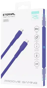 Кабель Proove Gaming Eternal Type-C to Type-C 60W (1m) Purple (CCET60002215)