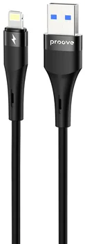 Кабель Proove Light Silicone Plus USB to Lightning 2.4A (1m) Black (CCLS12001101)