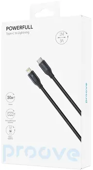 Кабель Proove PowerFull Type-C to Lightning 30W Black (CCPF11002101)