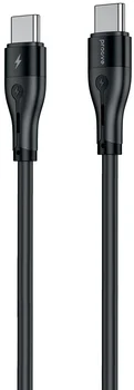 Кабель Proove Soft Silicone Type-C to Type-C 60W (1m) Black (CCSO60002201)