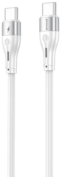 Кабель Proove Soft Silicone Type-C to Type-C 60W (1m) White (CCSO60002202)
