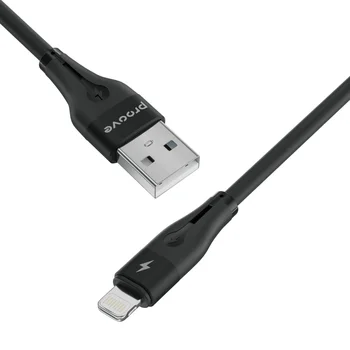 Кабель Proove Soft Silicone USB to Lightning 2.4A (1m) Black (CCSO20001101)