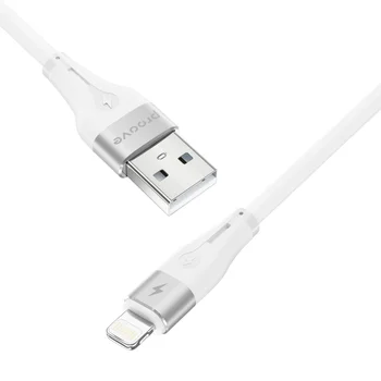 Кабель Proove Soft Silicone USB to Lightning 2.4A (1m) White (CCSO20001102)