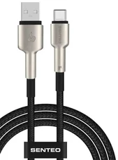Кабель Senteo SM-03 6A/66W Iron Series USB-A to USB-C 1m Black