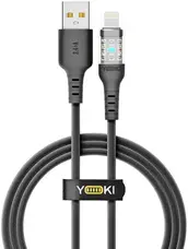 Кабель YOKI CYBER USB to Lightning 2.4A 1.2m Black (YK-CACY233M2)