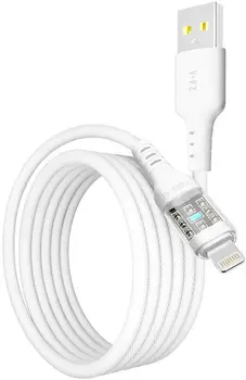 Кабель YOKI CYBER USB to Lightning 2.4A 1.2m White (YK-CACY233M1)