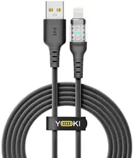 Кабель YOKI CYBER USB to Lightning 2.4A 2m Black (YK-CACY233L2)