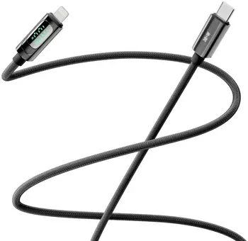 Кабель YOKI DISPLAY Type-C to Lightning 30W 1.2m Black (YK-CADI885M2)