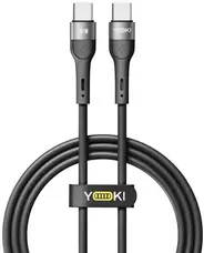 Кабель YOKI EXTRA Type-C to Type-C 60W 1.2m Black (YK-CAEX114M2)