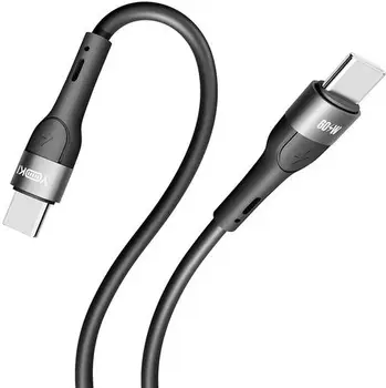 Кабель YOKI EXTRA Type-C to Type-C 60W 1.2m Black (YK-CAEX114M2)