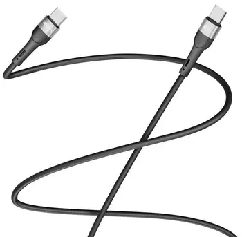 Кабель YOKI EXTRA Type-C to Type-C 60W 1.2m Black (YK-CAEX114M2)