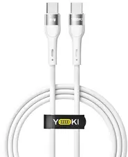 Кабель YOKI EXTRA Type-C to Type-C 60W 1.2m White (YK-CAEX114M1)