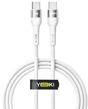 Кабель YOKI EXTRA Type-C to Type-C 60W 1.2m White (YK-CAEX114M1)