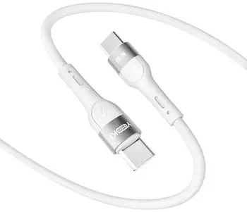 Кабель YOKI EXTRA Type-C to Type-C 60W 1.2m White (YK-CAEX114M1)