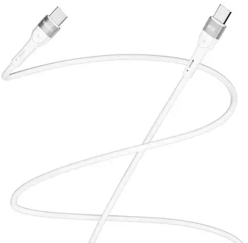 Кабель YOKI EXTRA Type-C to Type-C 60W 1.2m White (YK-CAEX114M1)