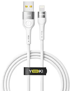 Кабель YOKI EXTRA USB to Lightning 2.4A 1.2m White (YK-CAEX113M1)