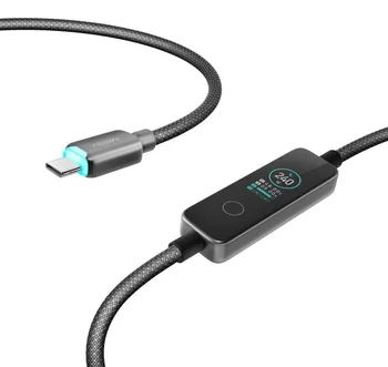 Кабель YOKI MONITOR Type-C to Type-C 240W 2m Black (YK-CAMO924L2)