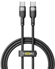 Кабель YOKI SILICONE YK-SI50 Type-C to Type-C 60W 1.2m Black (YK-CASI504M2)