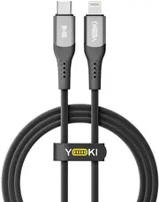 Кабель YOKI SOLID Type-C to Lightning 30W 1.2m Black (YK-CASO155M2)