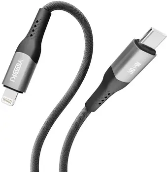 Кабель YOKI SOLID Type-C to Lightning 30W 1.2m Black (YK-CASO155M2)