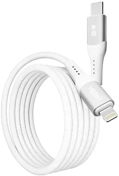 Кабель YOKI SOLID Type-C to Lightning 30W 1.2m White (YK-CASO155M1)