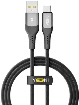 Кабель YOKI SOLID USB to Type-C 3A 1.2m Black (YK-CASO152M2)