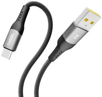 Кабель YOKI SOLID USB to Type-C 3A 1.2m Black (YK-CASO152M2)
