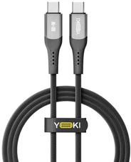 Кабель YOKI SOLID YK-SO15 Type-C to Type-C 60W 1.2m Black (YK-CASO154M2)