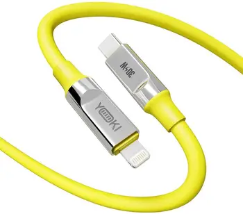 Кабель YOKI ULTRA Type-C to Lightning 30W 1.2m Yellow (YK-CAUL615M8)
