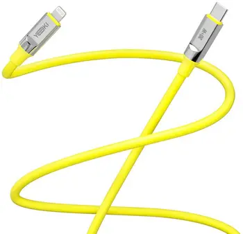 Кабель YOKI ULTRA Type-C to Lightning 30W 1.2m Yellow (YK-CAUL615M8)